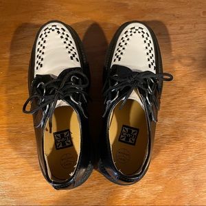 SOLD | Black and White Leather Creepers